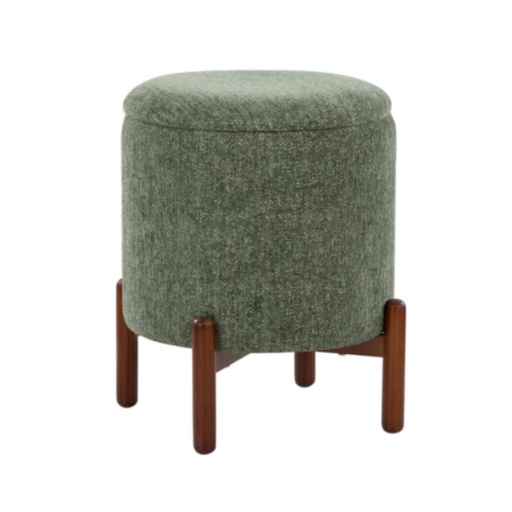 Green Daniella Storage Ottoman