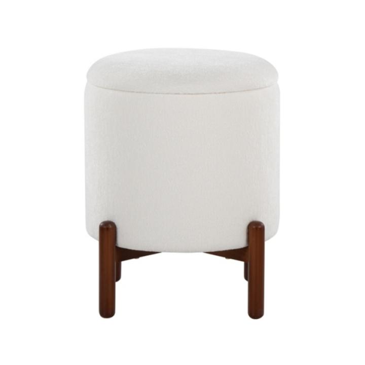 White Daniella Storage Ottoman