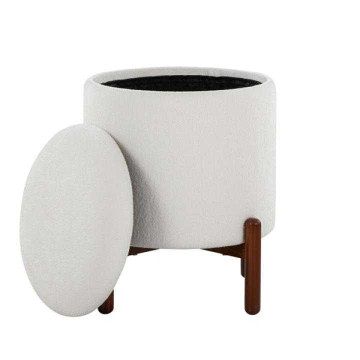 White Daniella Storage Ottoman