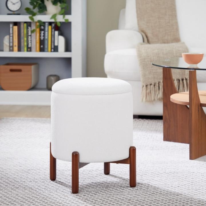 White Daniella Storage Ottoman