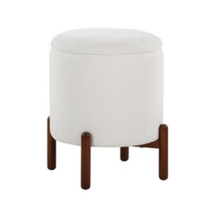 White Daniella Storage Ottoman