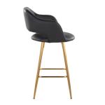Black Faux Leather Marge Counter Stools, Set of 2