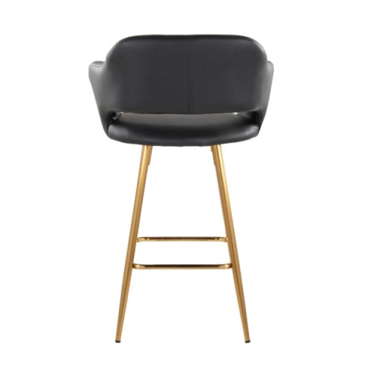 Black Faux Leather Marge Counter Stools, Set of 2