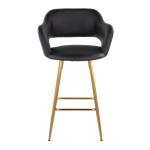 Black Faux Leather Marge Counter Stools, Set of 2