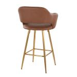 Brown Faux Leather Marge Counter Stools, Set of 2