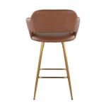 Brown Faux Leather Marge Counter Stools, Set of 2