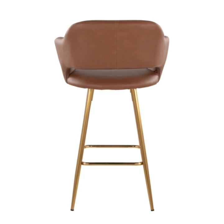 Brown Faux Leather Marge Counter Stools, Set of 2