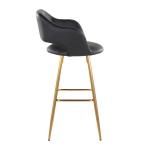 Black Faux Leather Marge Bar Stools, Set of 2