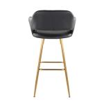 Black Faux Leather Marge Bar Stools, Set of 2