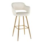 Ivory Faux Leather Marge Bar Stools, Set of 2