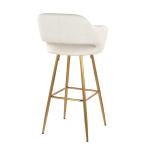 Ivory Faux Leather Marge Bar Stools, Set of 2
