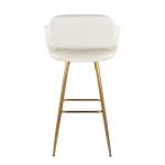 Ivory Faux Leather Marge Bar Stools, Set of 2