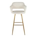 Ivory Faux Leather Marge Bar Stools, Set of 2