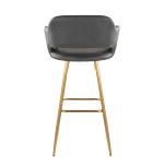 Gray Faux Leather Marge Bar Stools, Set of 2