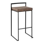 Fiji Brown Stackable Bar Stools, Set of 2