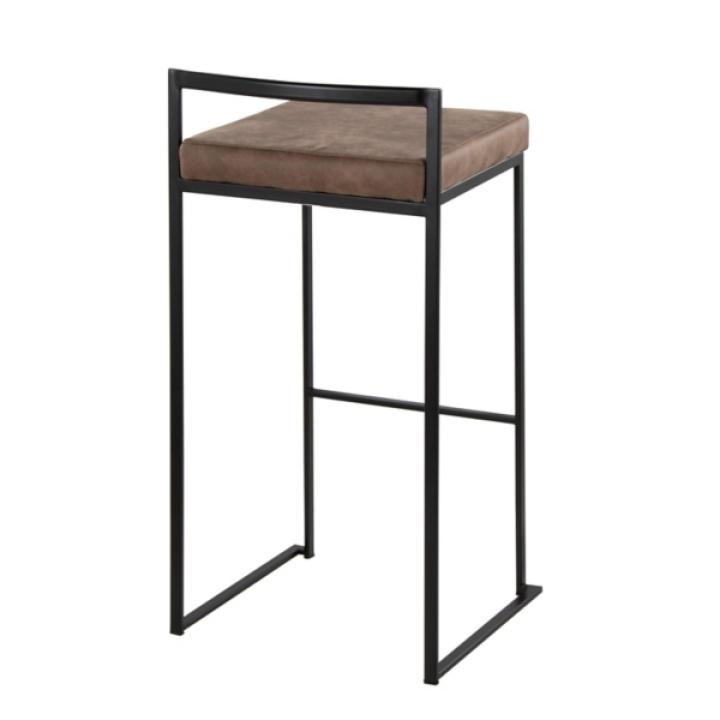 Fiji Brown Stackable Bar Stools, Set of 2