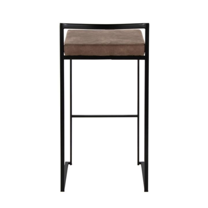Fiji Brown Stackable Bar Stools, Set of 2