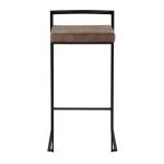 Fiji Brown Stackable Bar Stools, Set of 2