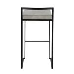 Fiji Gray Stackable Bar Stools, Set of 2