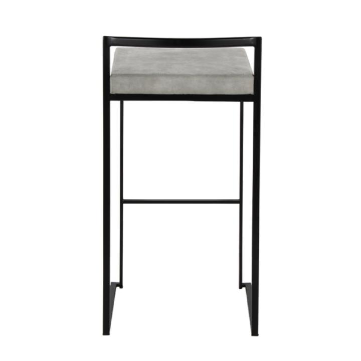 Fiji Gray Stackable Bar Stools, Set of 2