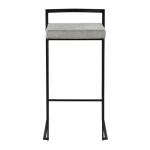 Fiji Gray Stackable Bar Stools, Set of 2