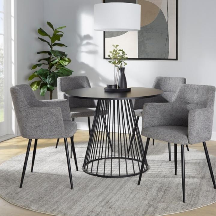 Black Canary Cosmo Round Dining Table
