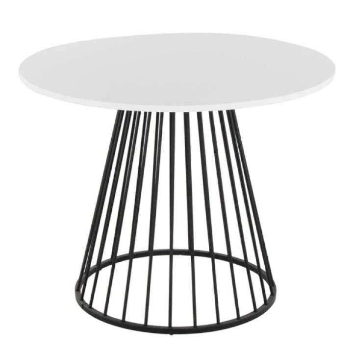Black and White Canary Cosmo Round Dining Table