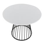 Black and White Canary Cosmo Round Dining Table