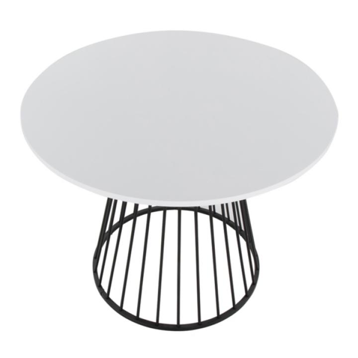Black and White Canary Cosmo Round Dining Table