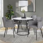 Black and White Canary Cosmo Round Dining Table