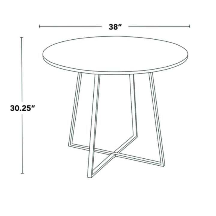 Black and White Canary Cosmo Round Dining Table