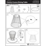 Black and White Canary Cosmo Round Dining Table