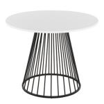 Black and White Canary Cosmo Round Dining Table