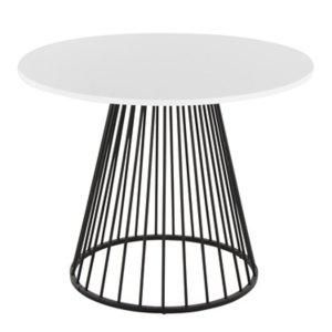 Black and White Canary Cosmo Round Dining Table