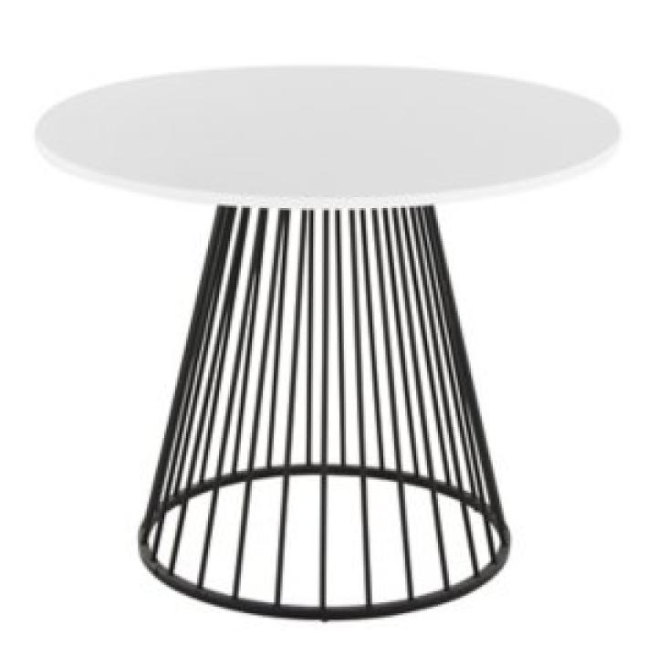Black and White Canary Cosmo Round Dining Table