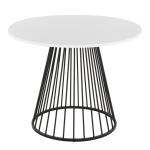 Black and White Canary Cosmo Round Dining Table