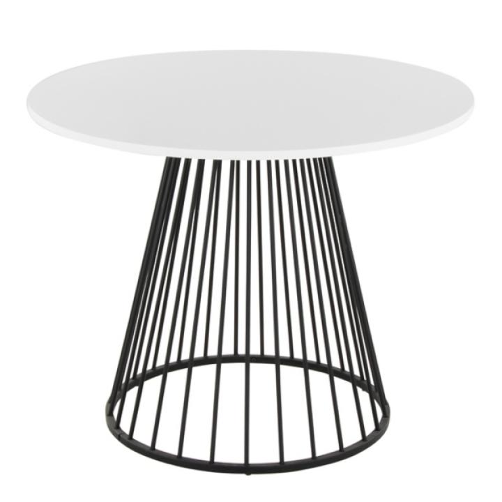 Black and White Canary Cosmo Round Dining Table