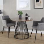 Black and Brown Canary Cosmo Round Dining Table