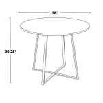 Black and Brown Canary Cosmo Round Dining Table