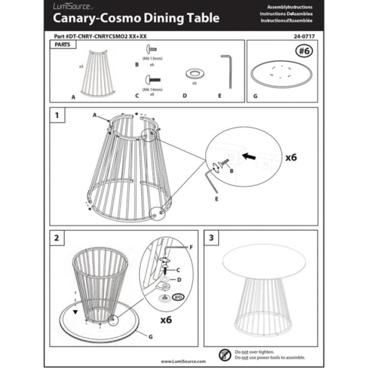 Black and Brown Canary Cosmo Round Dining Table