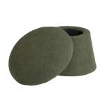 Drak Green Boucle Mushroom Storage Ottoman