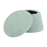 Light Green Chenille Mushroom Storage Ottoman