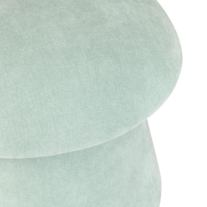 Light Green Chenille Mushroom Storage Ottoman