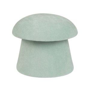 Light Green Chenille Mushroom Storage Ottoman