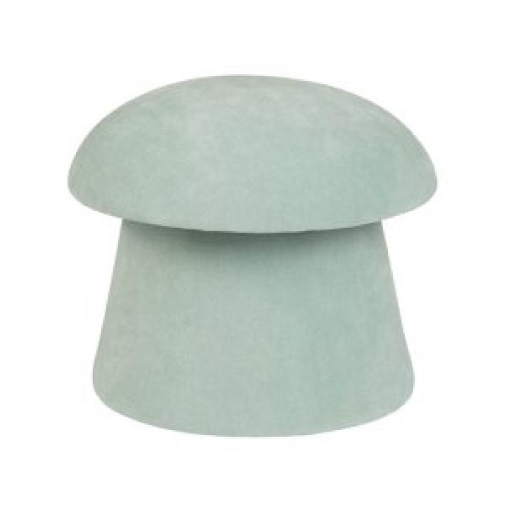 Light Green Chenille Mushroom Storage Ottoman