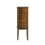 Walnut Wood 5-Drawer Zinnia Jewelry Armoire