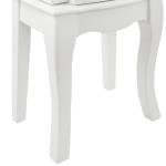 White Wood 4-Drawer Elena Jewelry Armoire