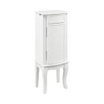 White Wood 4-Drawer Elena Jewelry Armoire