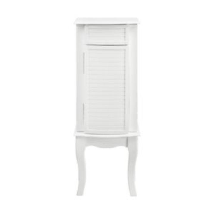 White Wood 4-Drawer Elena Jewelry Armoire
