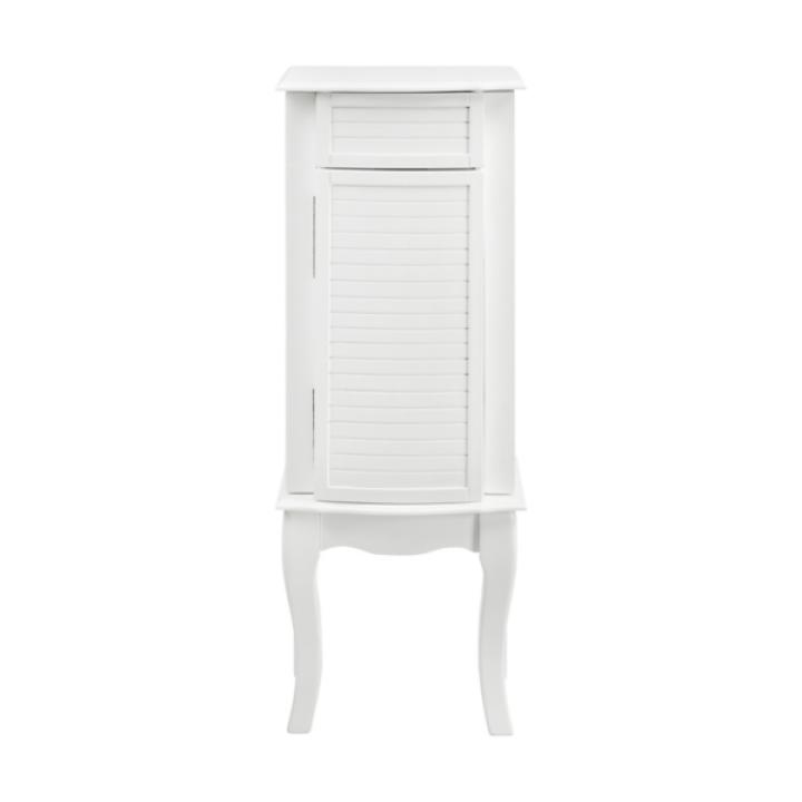 White Wood 4-Drawer Elena Jewelry Armoire